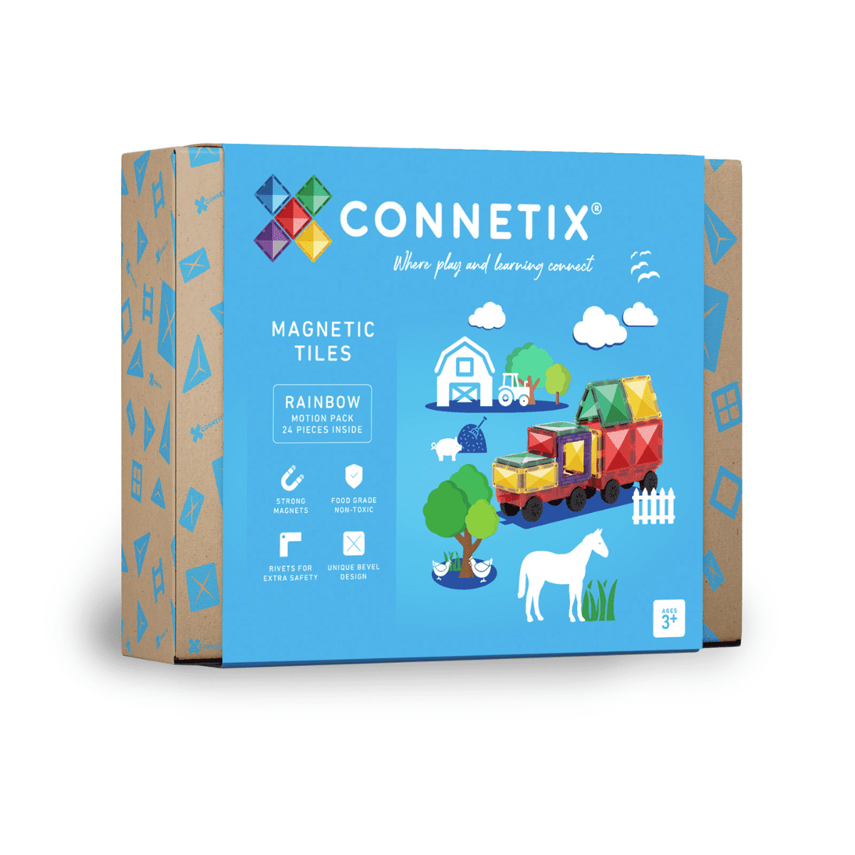 Connetix Rainbow Motion Pack 24 pc - Nest and Sprout - Connetix