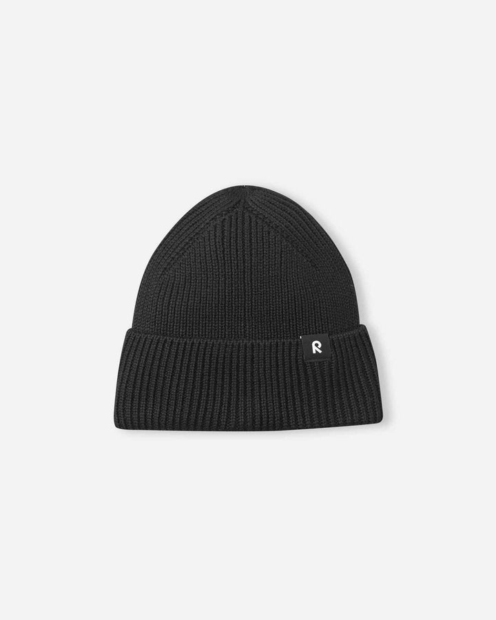 Reima Beanie – Reissari - Kids' Lightweight Merino Wool Beanie in Black