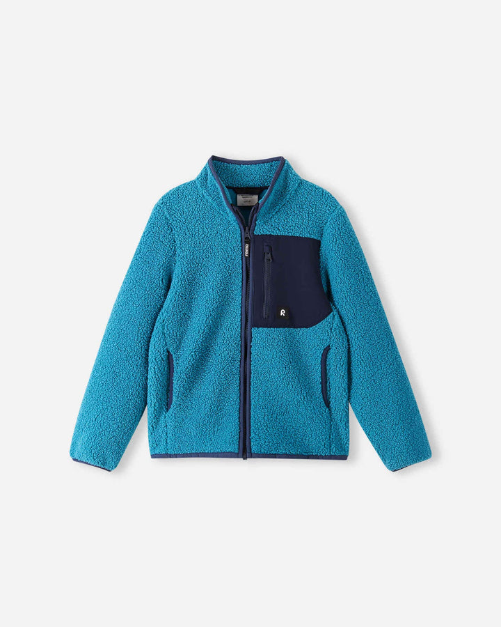 Reima Turina Kids' Fleece Zip-Up Sweater  Aquatic Blue