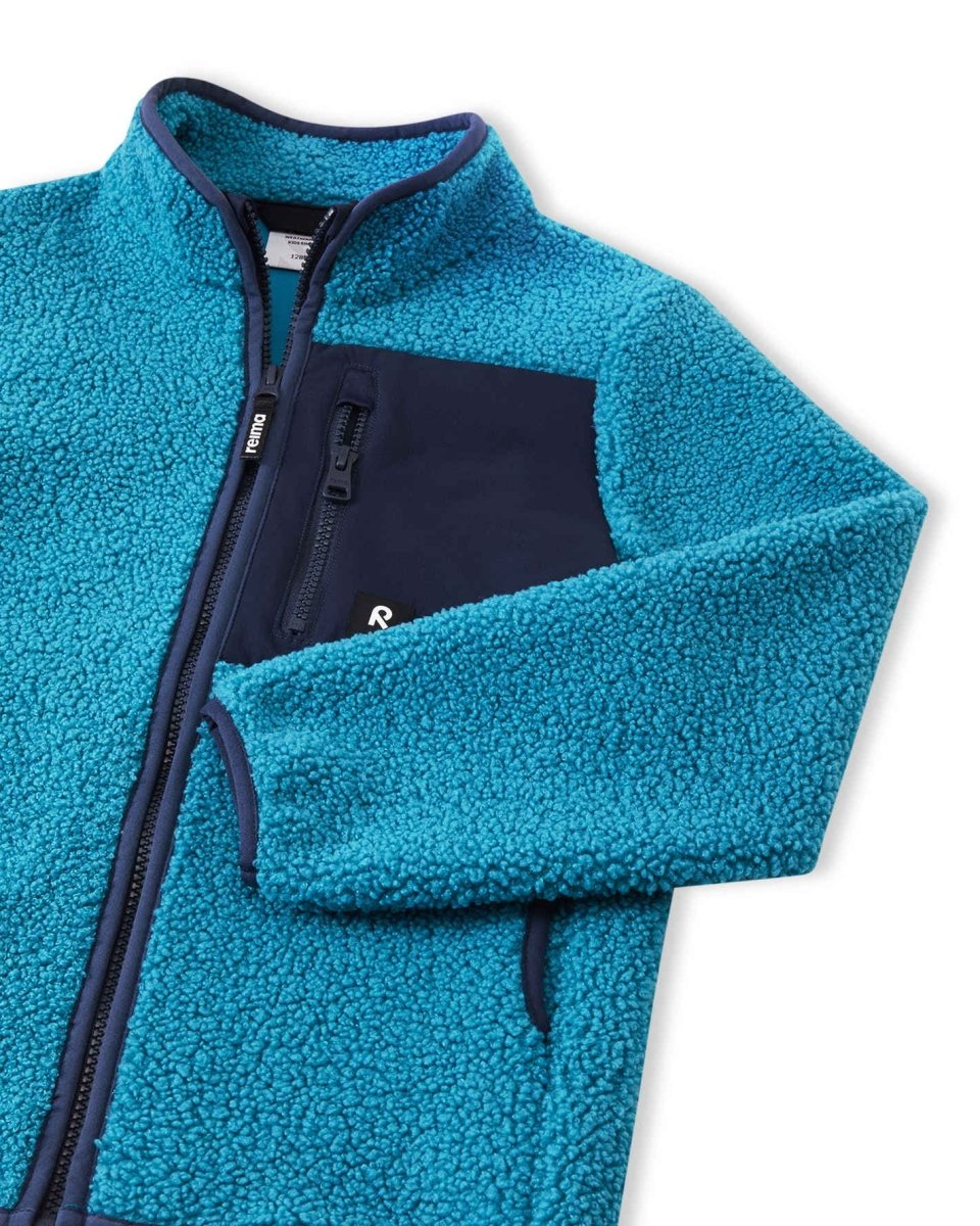 Reima Turina Kids' Fleece Zip-Up Sweater Aquatic Blue - Nest and Sprout-Reima