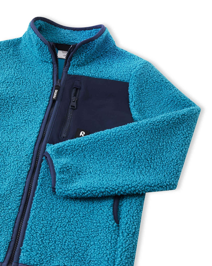 Reima Turina Kids' Fleece Zip-Up Sweater  Aquatic Blue