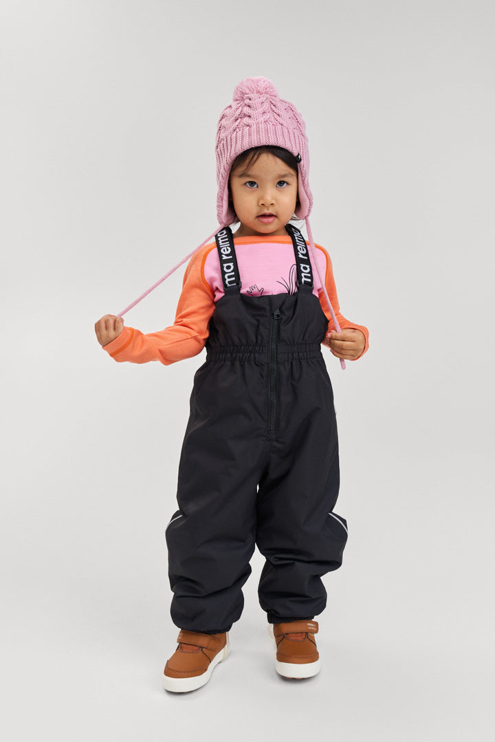 ReimaTec Matias Toddler Snow Pants – Black | Waterproof Winter Bib Pants