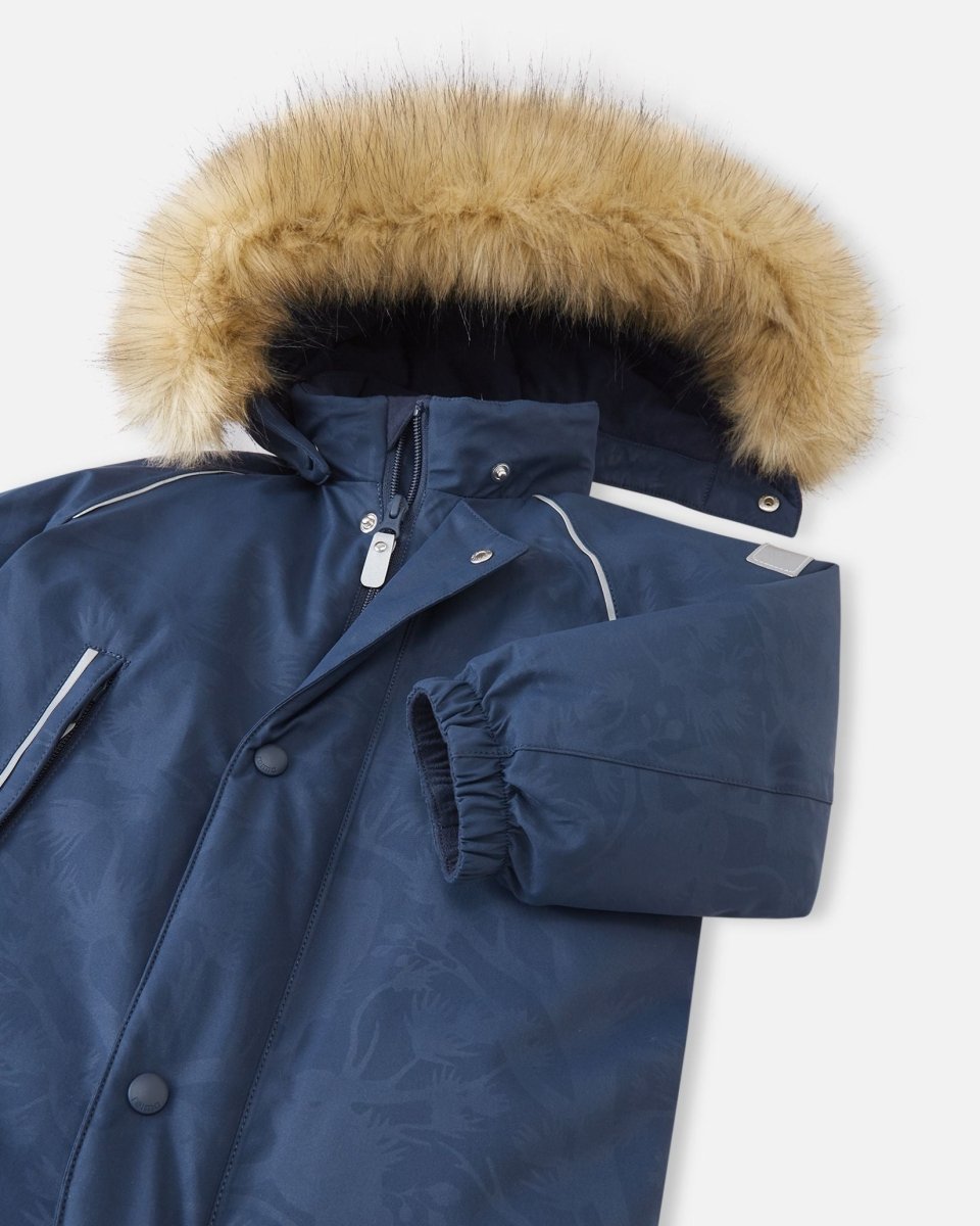 Reima Toddler Waterproof Down Snowsuit – Aapua – Navy - Nest and Sprout-Reima