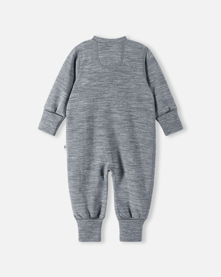 Reima Syliin Wool Jumpsuit – Melange Grey | Baby Merino Onesie