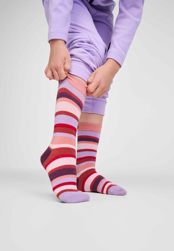 Reima Parit Kids' Merino Wool Socks, 2-Pack Rose Blush