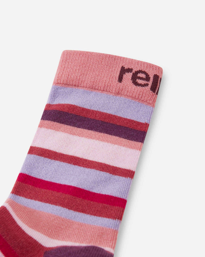 Reima Parit Kids' Merino Wool Socks, 2-Pack Rose Blush