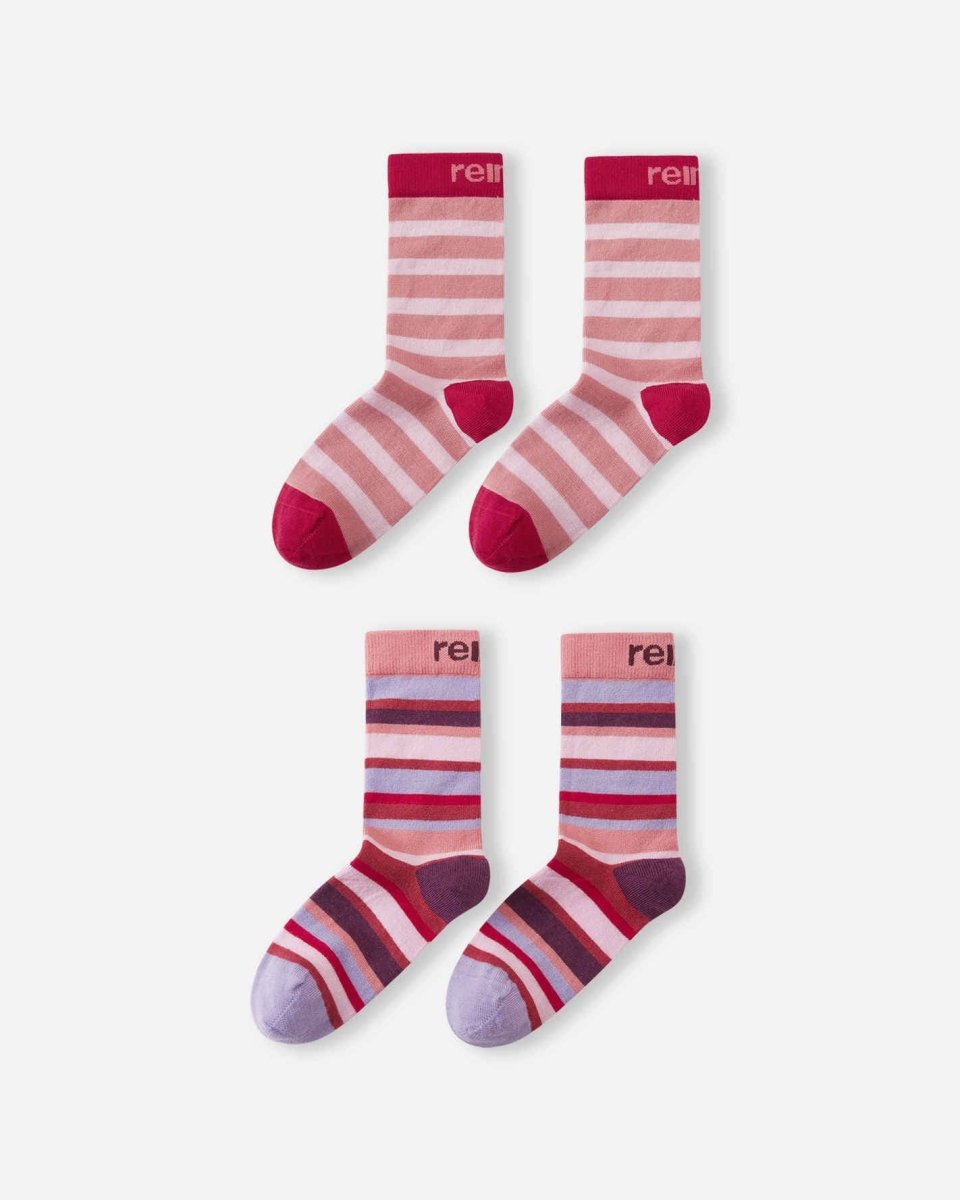 Reima Parit Kids' Merino Wool Socks, 2-Pack Rose Blush - Nest and Sprout-Reima