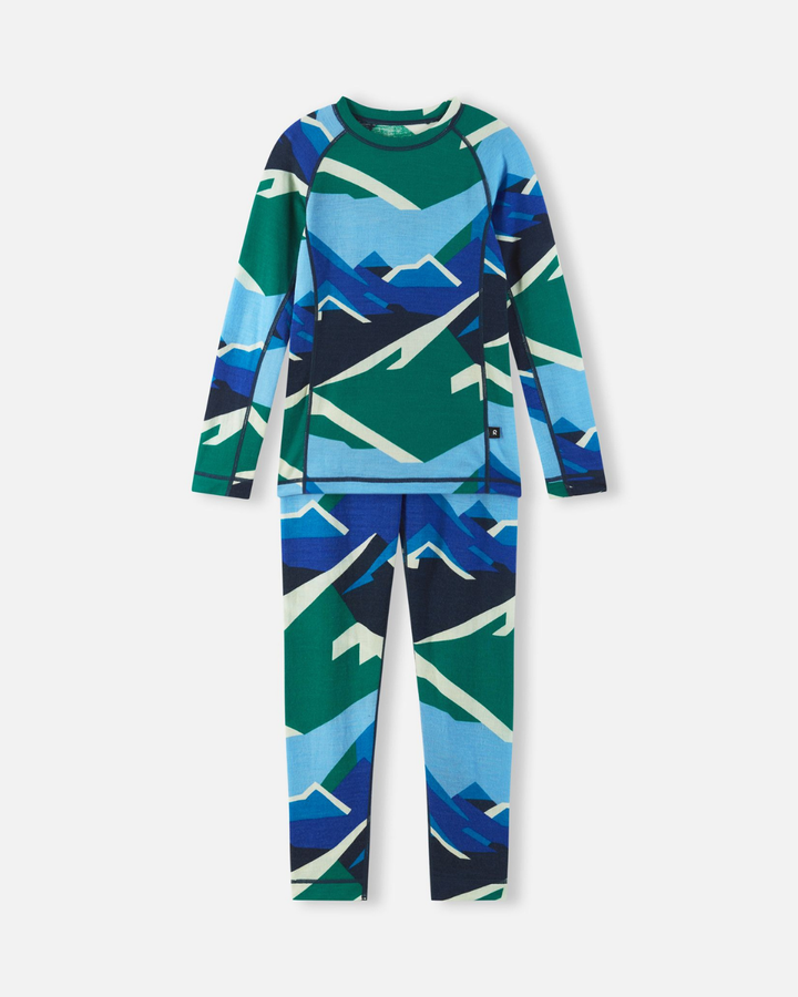 Reima Taitoa Wool-Lyocell Base Layer Set – Navy | Kids Thermal Underwear