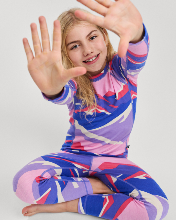 Reima Taitoa Wool-Lyocell Base Layer Set – Breezy Violet | Kids Thermal Underwear