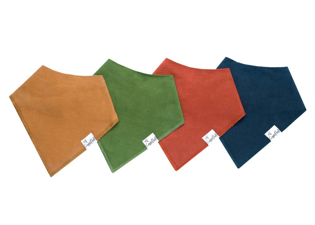 Copper Pearl Bandana Bib Set - Ridge - Nest and Sprout - Copper Pearl