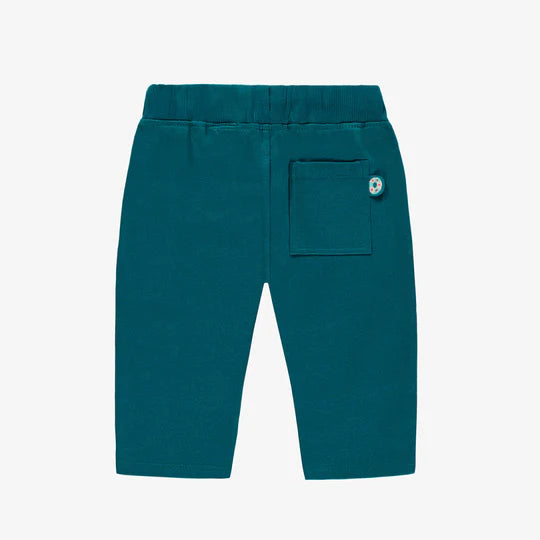 Turquoise pants in french cotton