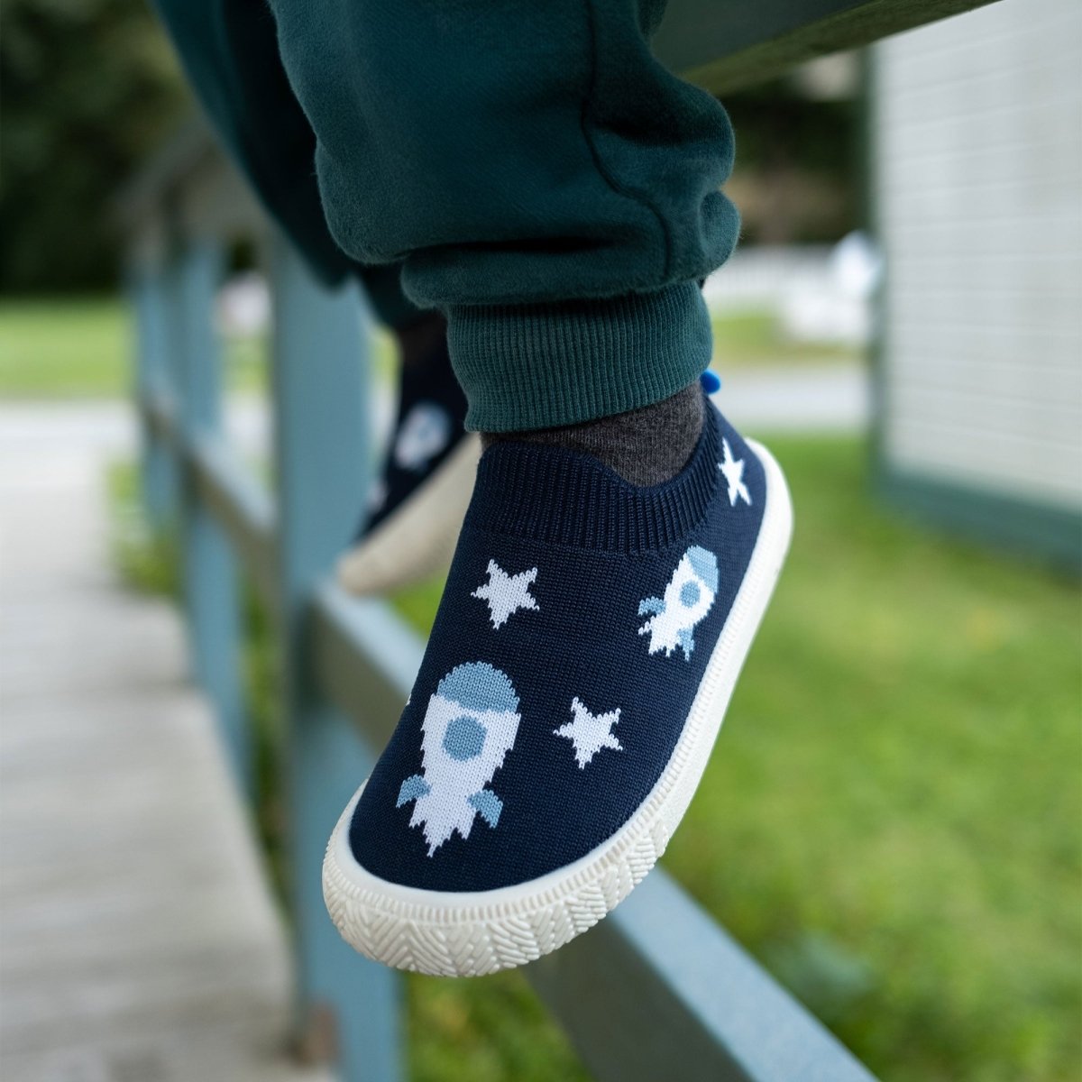 Jan & Jul Graphic Knit Shoes | Rocket - Nest and Sprout - Jan & Jul