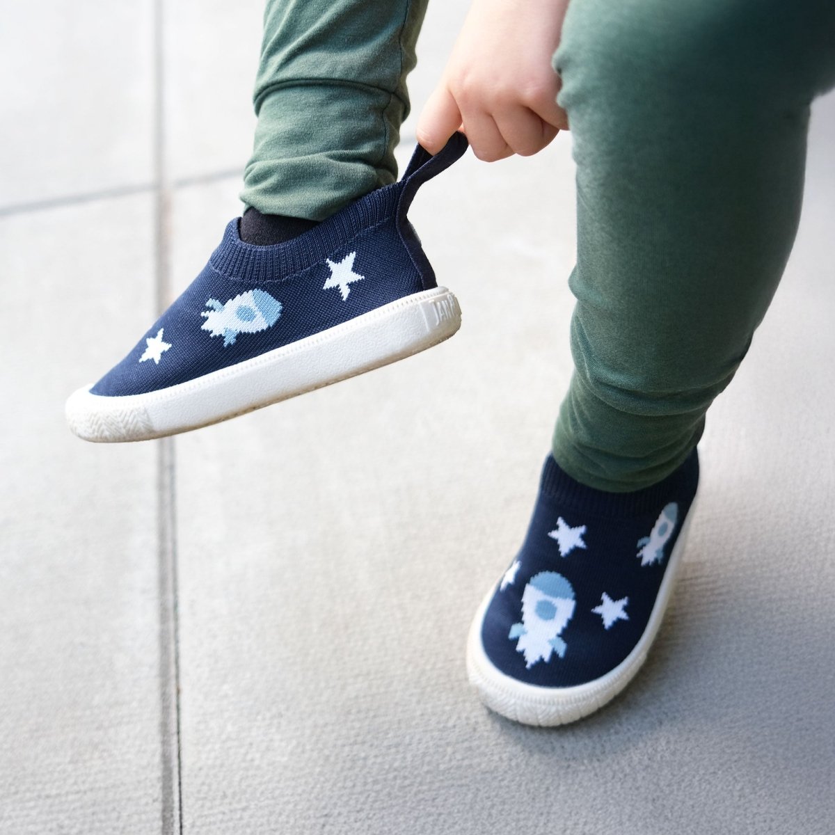 Jan & Jul Graphic Knit Shoes | Rocket - Nest and Sprout - Jan & Jul