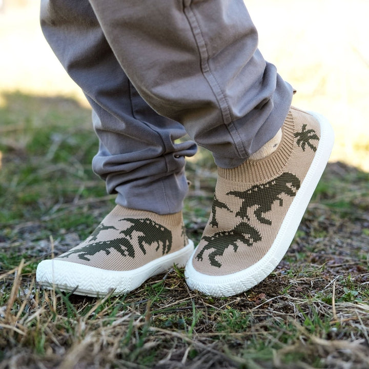 Jan & Jul Graphic Knit Shoes | T-Rex - Nest and Sprout-Jan & Jul
