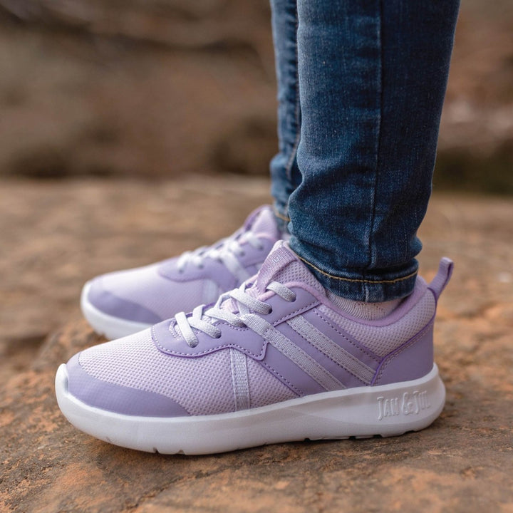 Jan & Jul Sneakers – Lite Classic Stripe – Dusty Purple - Nest and Sprout-Jan & Jul