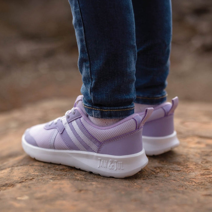 Jan & Jul Sneakers – Lite Classic Stripe – Dusty Purple - Nest and Sprout-Jan & Jul