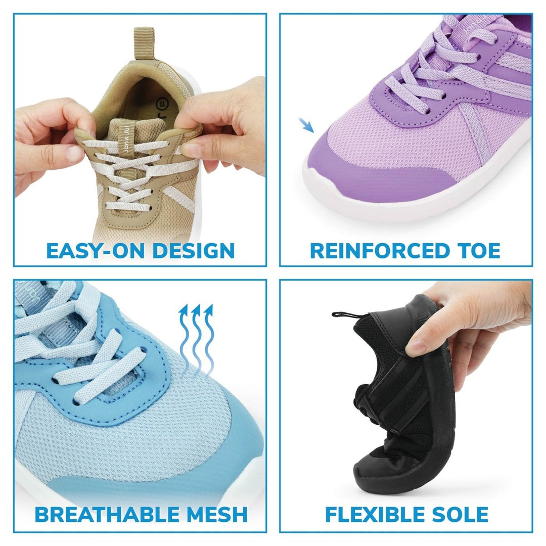 Jan & Jul Sneakers – Lite Classic Stripe – Dusty Purple - Nest and Sprout-Jan & Jul