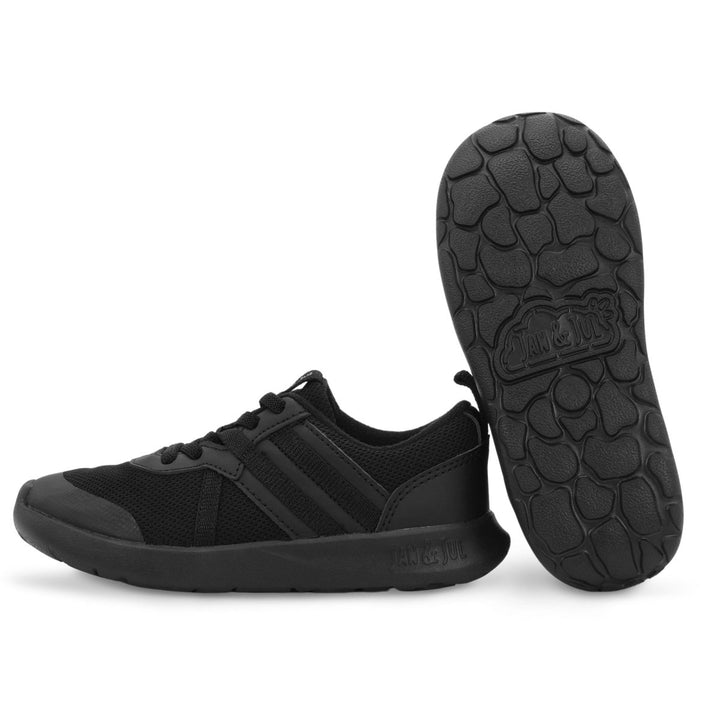 Jan & Jul Sneakers – Lite Classic Stripe – Jet Black - Nest and Sprout-Jan & Jul