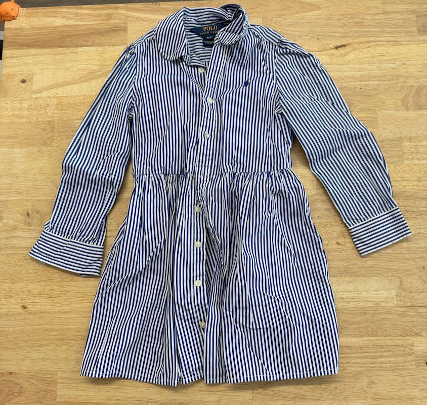 Polo Ralph Lauren Button - Up Shirt Navy Stripe | Size 4 - Nest and Sprout - Consignment