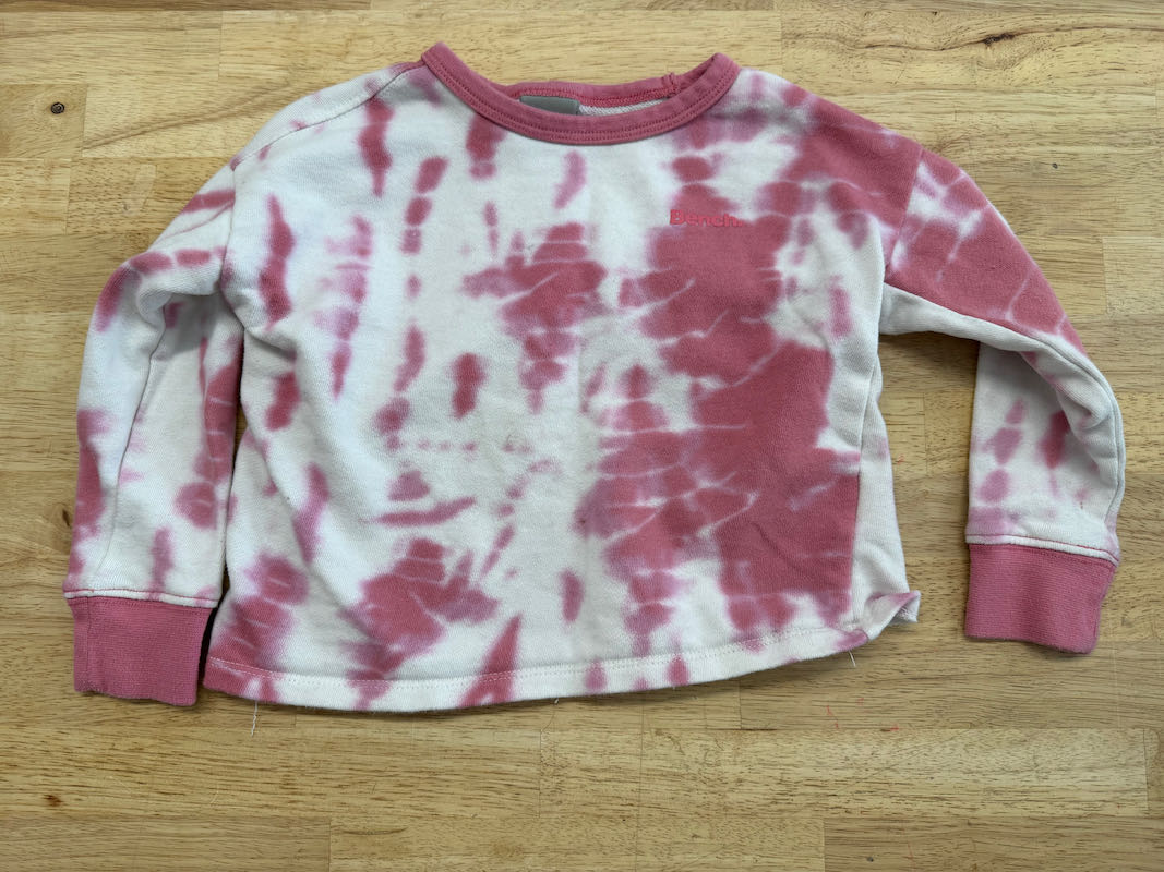Bench Crop Sweatshirt Pink Tie Dye | Size 7/8