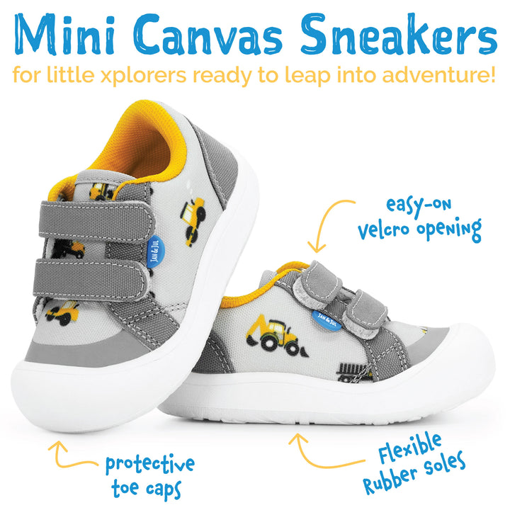 Jan & Jul Mini Canvas Shoes | Grey Construction