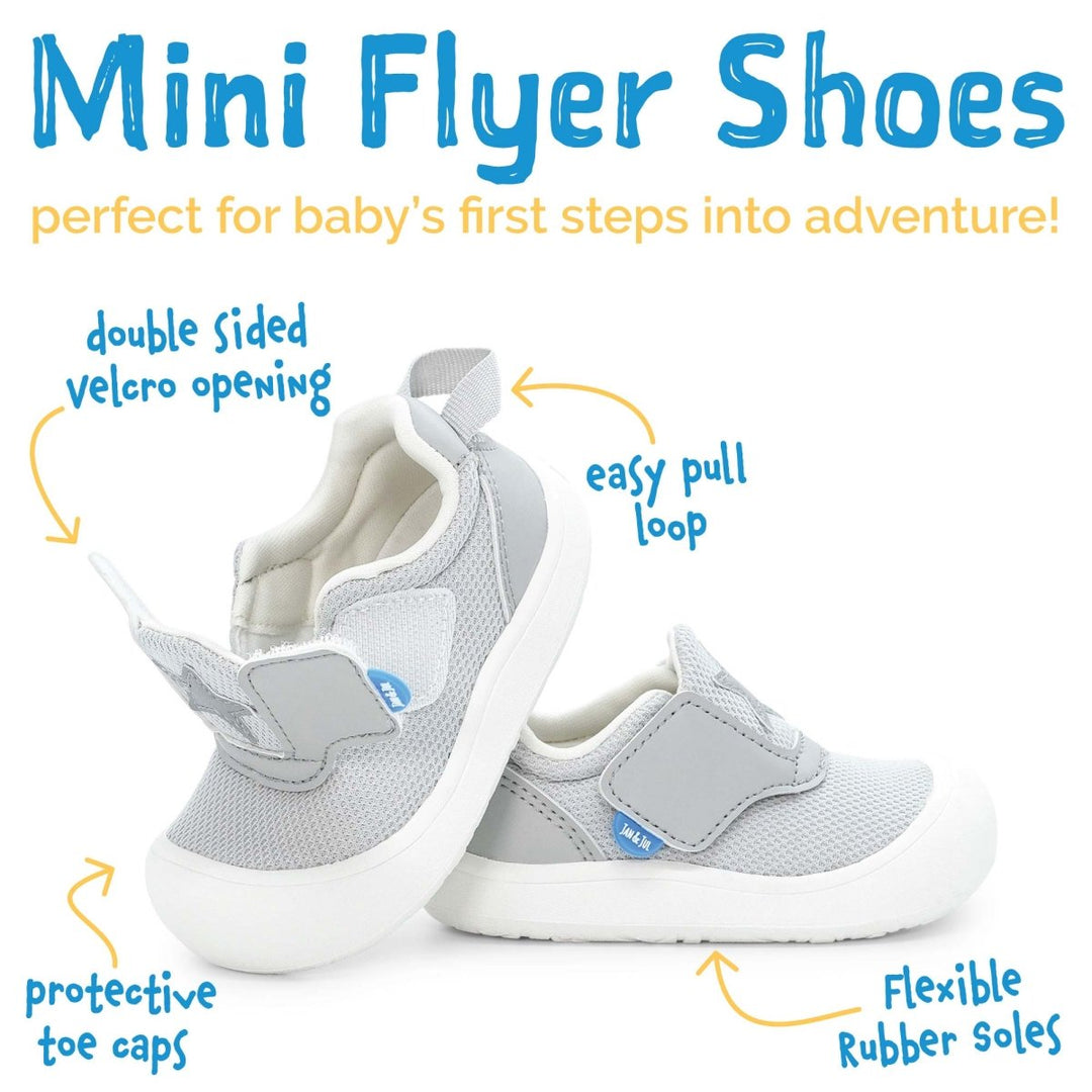 Jan & Jul Mini-Flyer Toddler Sneakers - Grey - Nest and Sprout-Jan & Jul