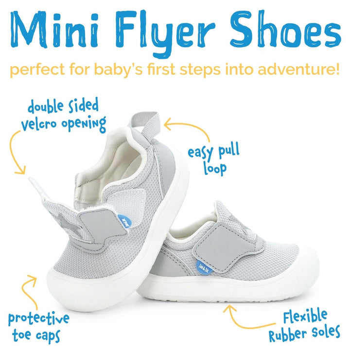 Jan & Jul Mini-Flyer Toddler Sneakers - Grey - Nest and Sprout-Jan & Jul
