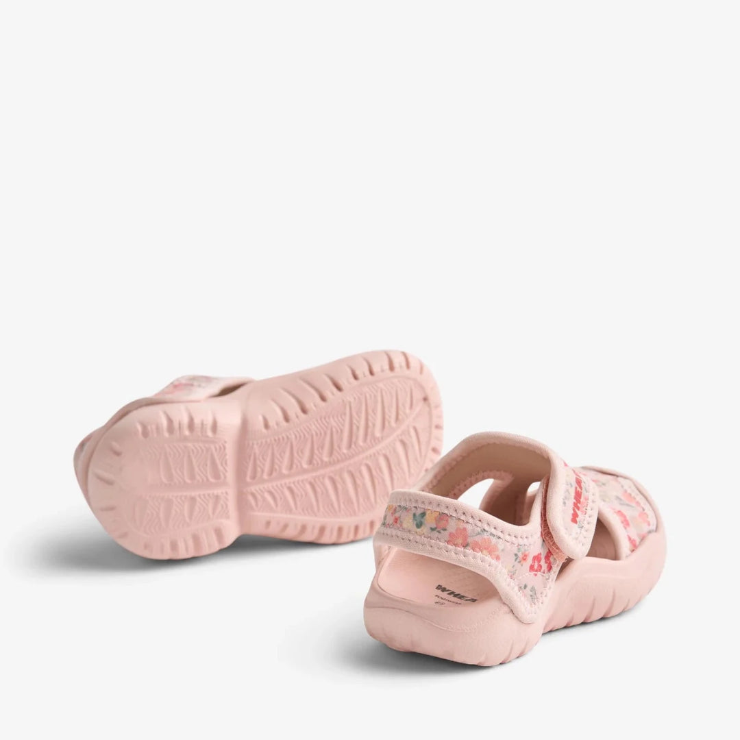 Wheat Sandal Bani – Powder Flowers & Seashells - Nest and Sprout - Wheat Kids