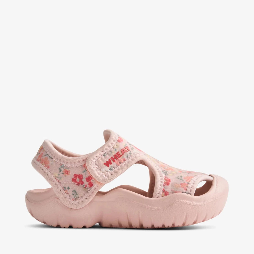 Wheat Sandal Bani – Powder Flowers & Seashells - Nest and Sprout - Wheat Kids