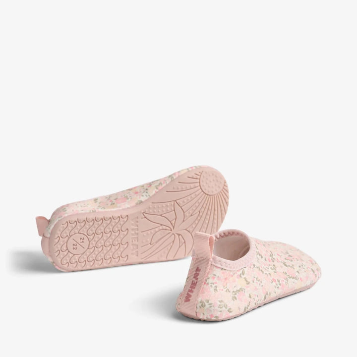 Wheat Footwear Swimshoe Dolphin - ivory flower meadow - Nest and Sprout - Wheat Kids