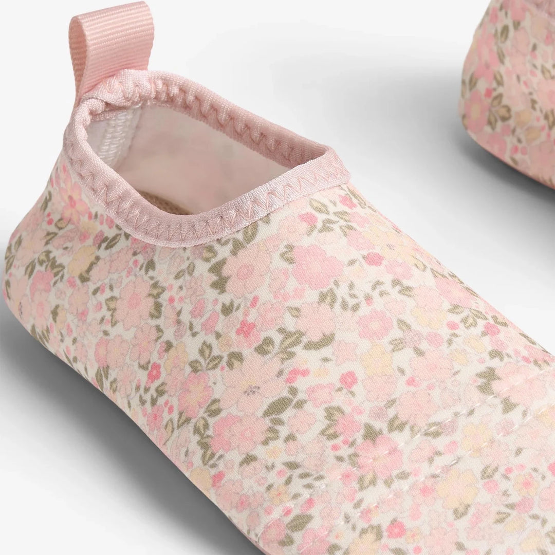 Wheat Footwear Swimshoe Dolphin - ivory flower meadow - Nest and Sprout - Wheat Kids