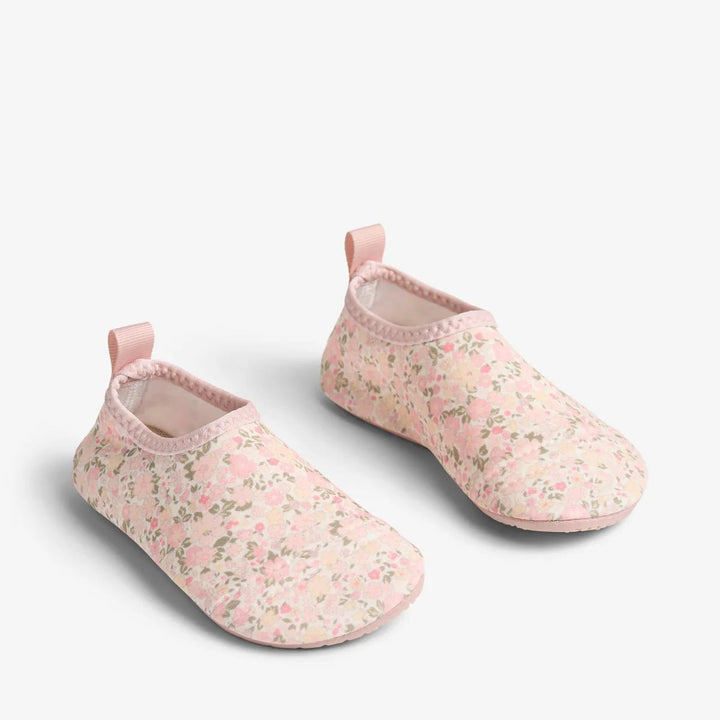 Wheat Footwear Swimshoe Dolphin - ivory flower meadow - Nest and Sprout - Wheat Kids