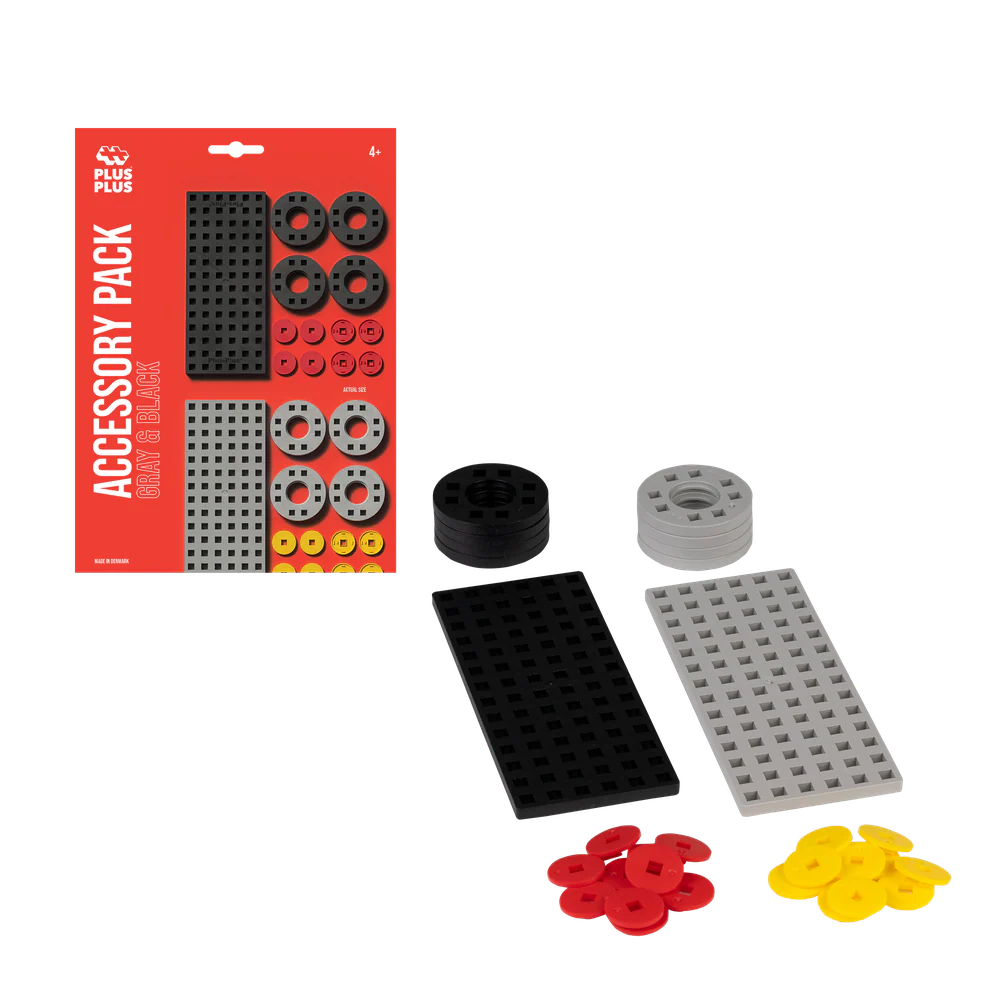 Plus Plus Small Baseplate and Wheel Mix