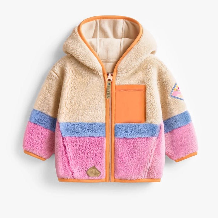 Souris Mini Colour Block Plush Jacket | Purple