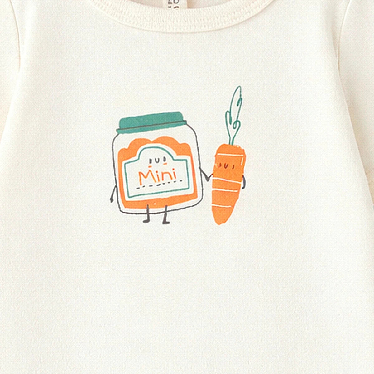 Souris Mini Cream - Colored Illustrated Baby Bodysuit - Nest and Sprout - Souris Mini