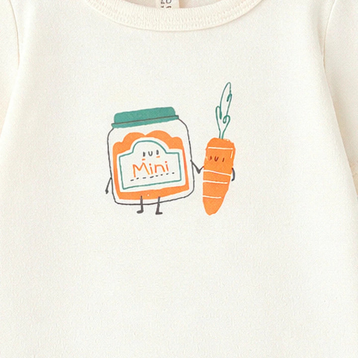 Souris Mini Cream - Colored Illustrated Baby Bodysuit - Nest and Sprout - Souris Mini