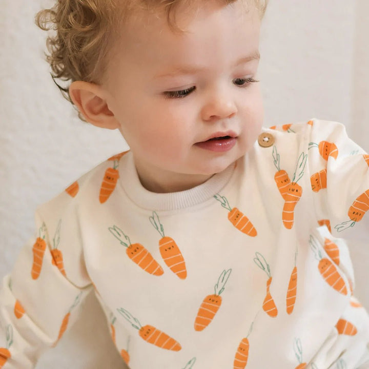 Souris Mini Cream Sweater with Carrot Pattern - Nest and Sprout - Souris Mini
