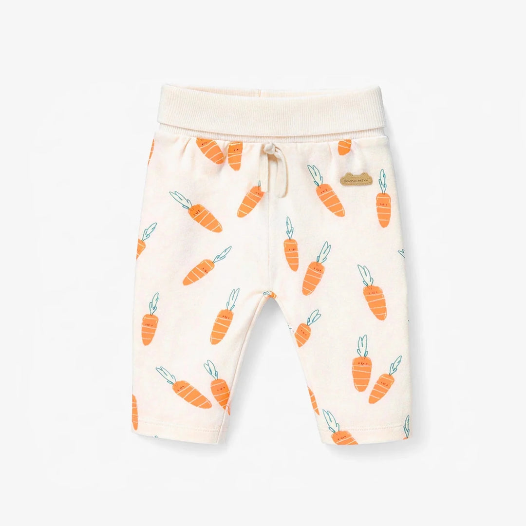 Souris Mini Cream Trousers with Carrot Pattern - Nest and Sprout - Souris Mini
