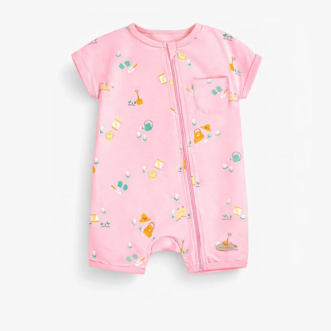 Souris Mini Pink Patterned One - Piece Pyjama - Nest and Sprout - Souris Mini