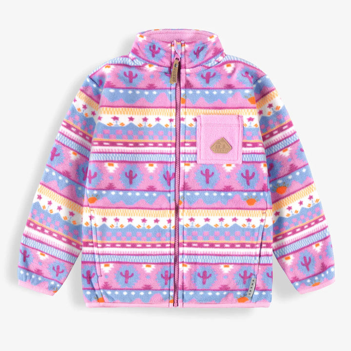 Souris Mini Purple Patterned Fleece Jacket