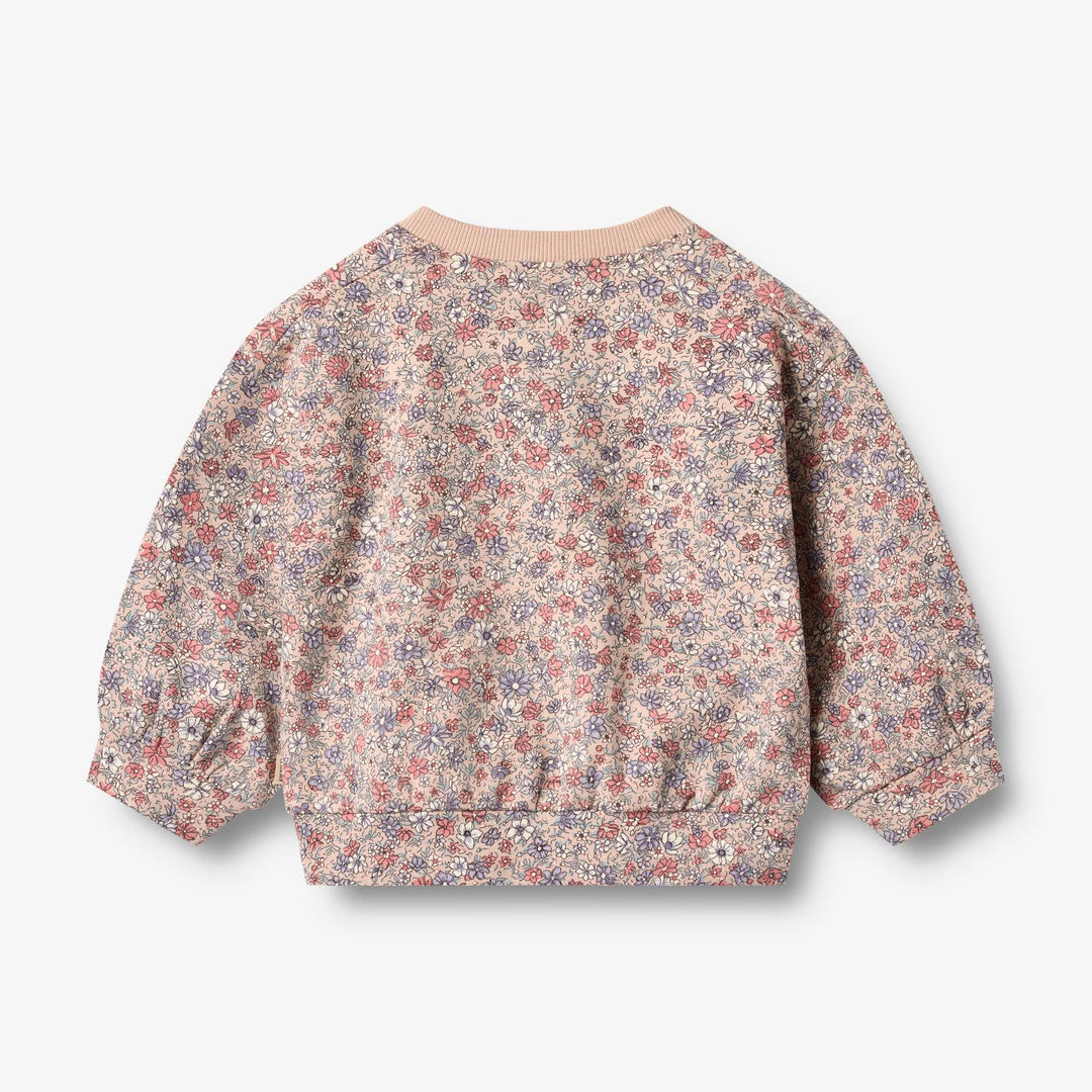 Wheat Kids Sweatshirt | Lia in Dust Flowers