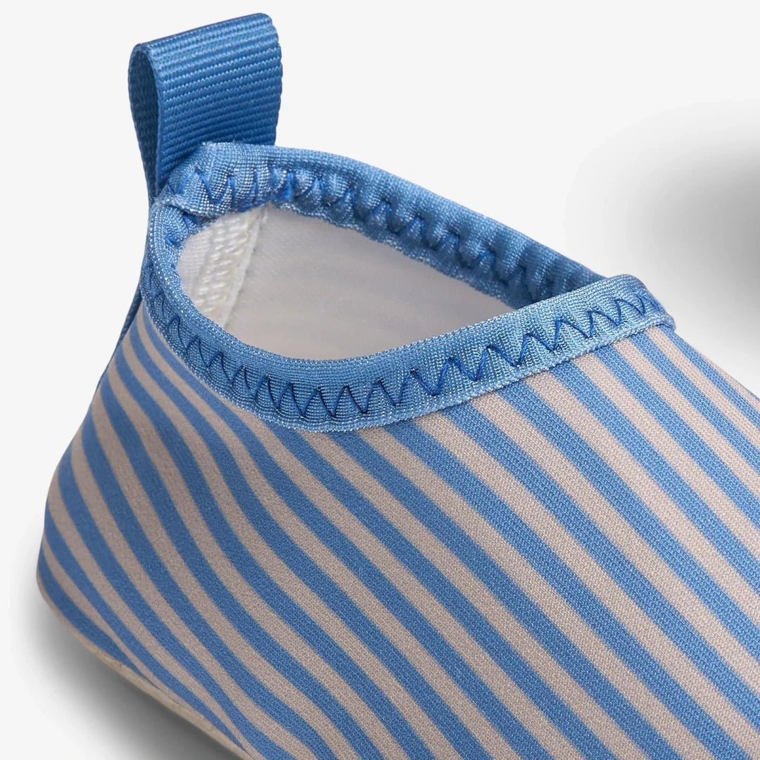 Wheat Swim Shoe Dolphin – Blue Swim Stripe - Nest and Sprout - Wheat Kids