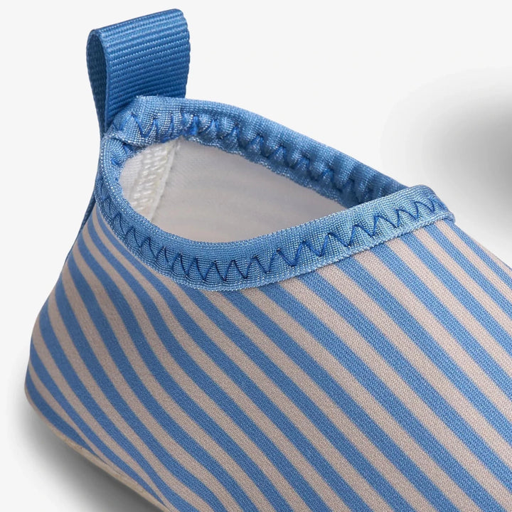 Wheat Swim Shoe Dolphin – Blue Swim Stripe - Nest and Sprout - Wheat Kids
