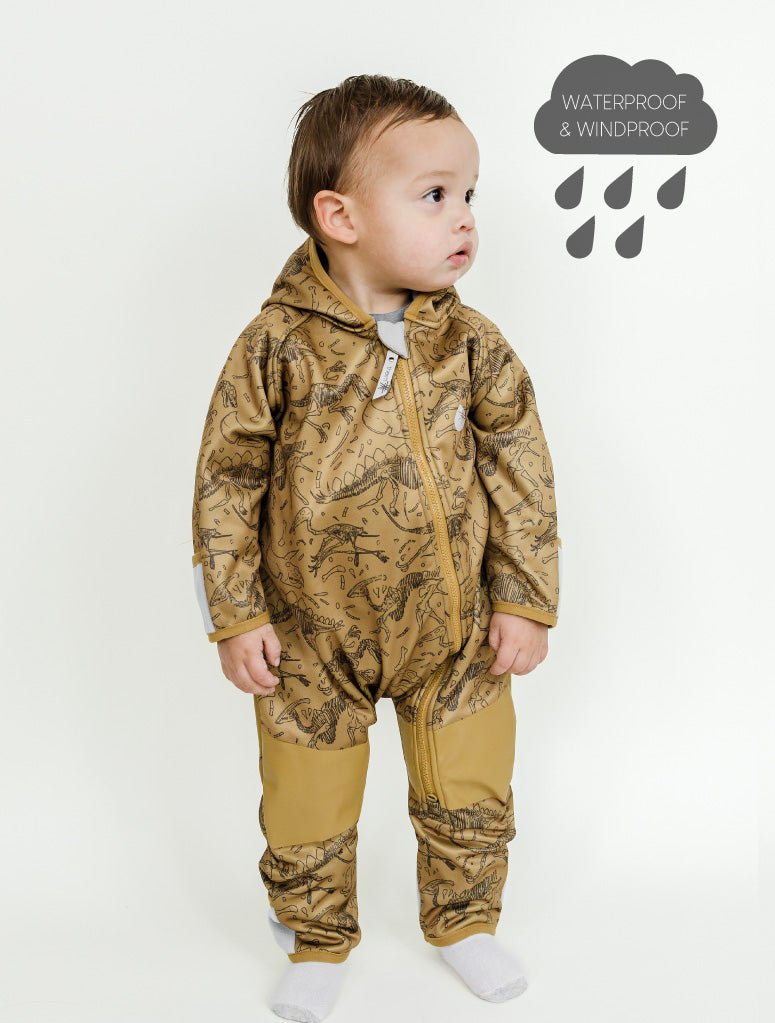 All - Weather Fleece Onesie | Dino | 6 - 12M FINAL SALE - Nest and Sprout - Therm