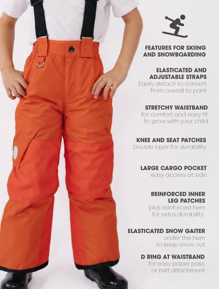 Therm Snowrider Kids Snow Pants | Burnt Orange to 14Y - Nest and Sprout-Therm
