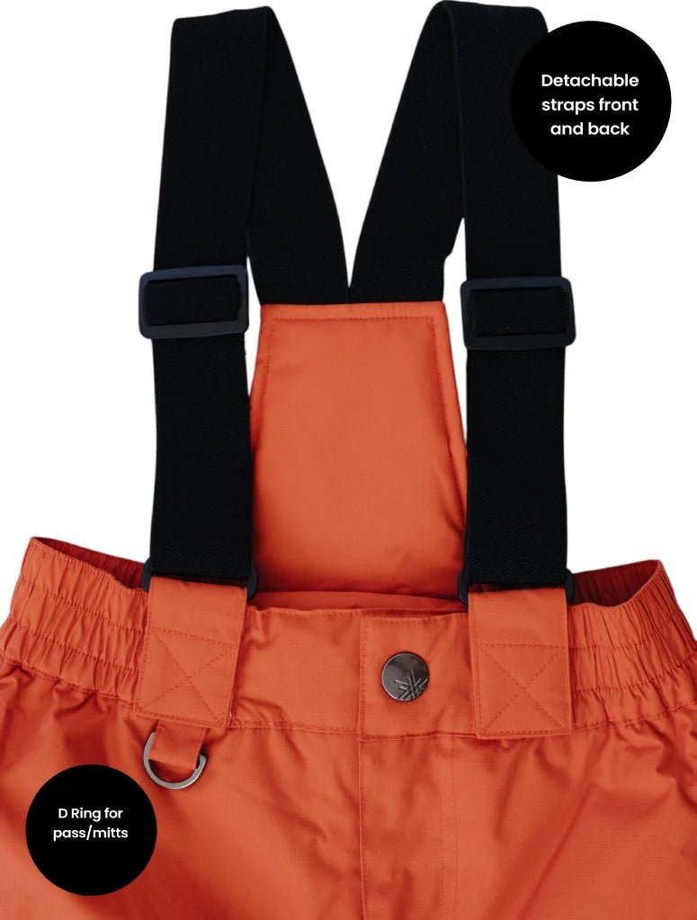 Therm Snowrider Kids Snow Pants | Burnt Orange to 14Y - Nest and Sprout-Therm