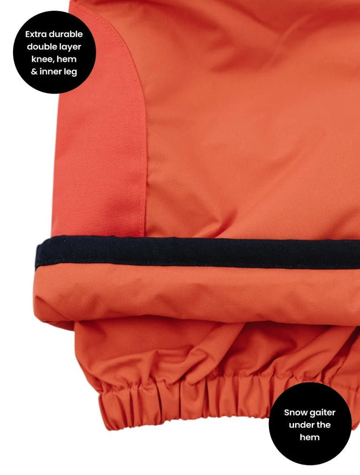 Therm Snowrider Kids Snow Pants | Burnt Orange to 14Y - Nest and Sprout-Therm