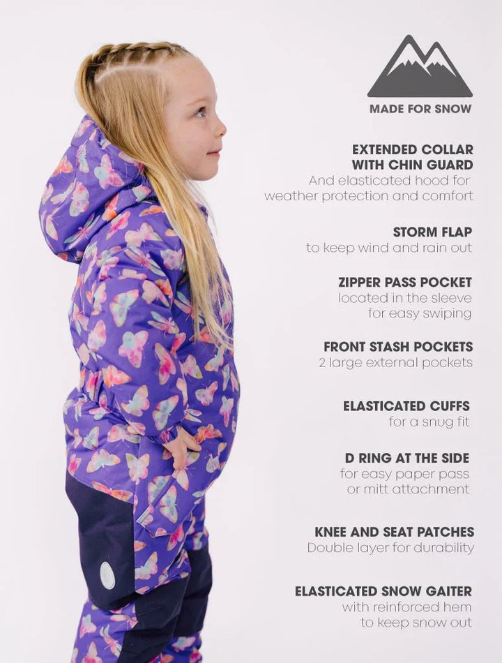 Therm Snowrider Kids Snowsuit | Butterfly 2T to 8Y - Nest and Sprout-Therm