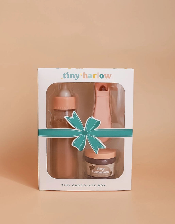 Tiny Tummies Puree and Milk Bottle Set For Doll - Chocolate