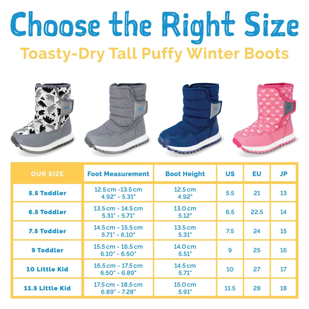 Toasty-Dry Tall Puffy Winter Boots | Polar Pals 7.5 | FINAL SALE - Nest and Sprout-Jan & Jul